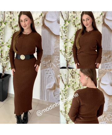 Conjunto Ana Julia Marrom Escuro